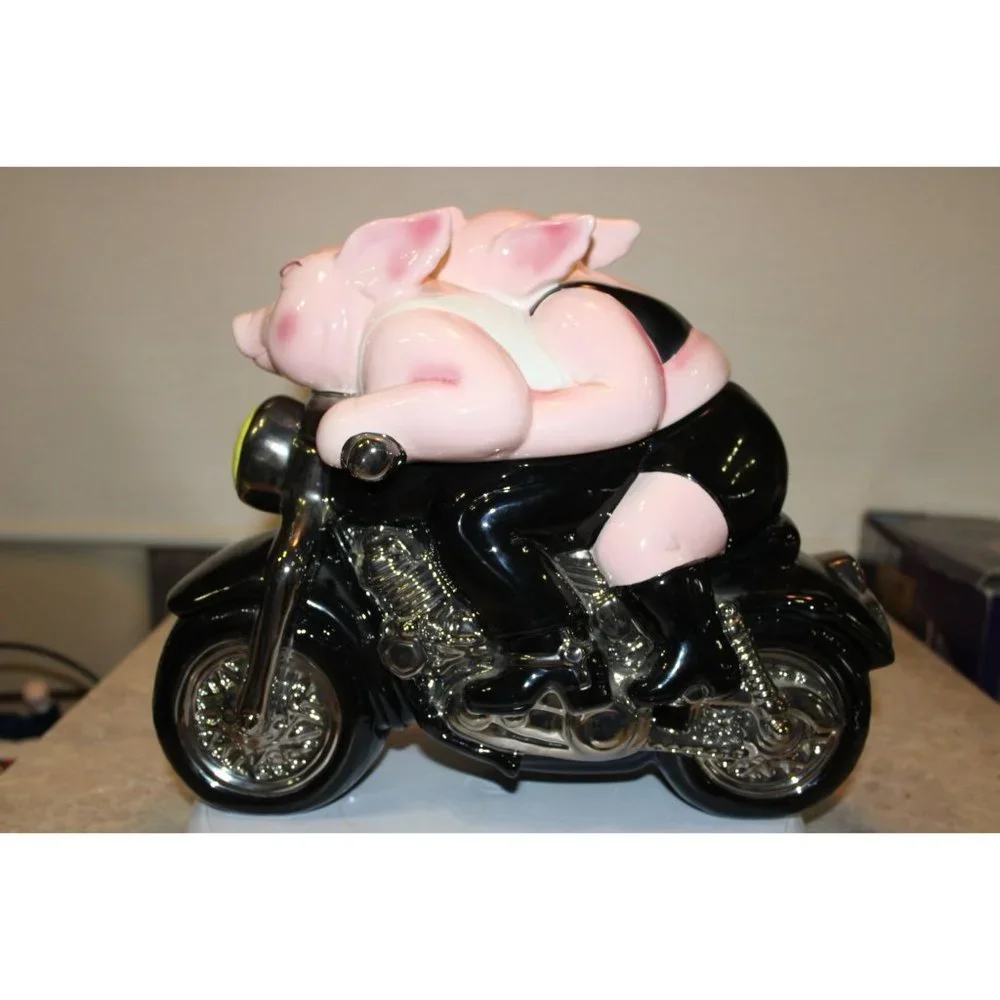 Clay Art - Biker Hogs - Cookie Jar